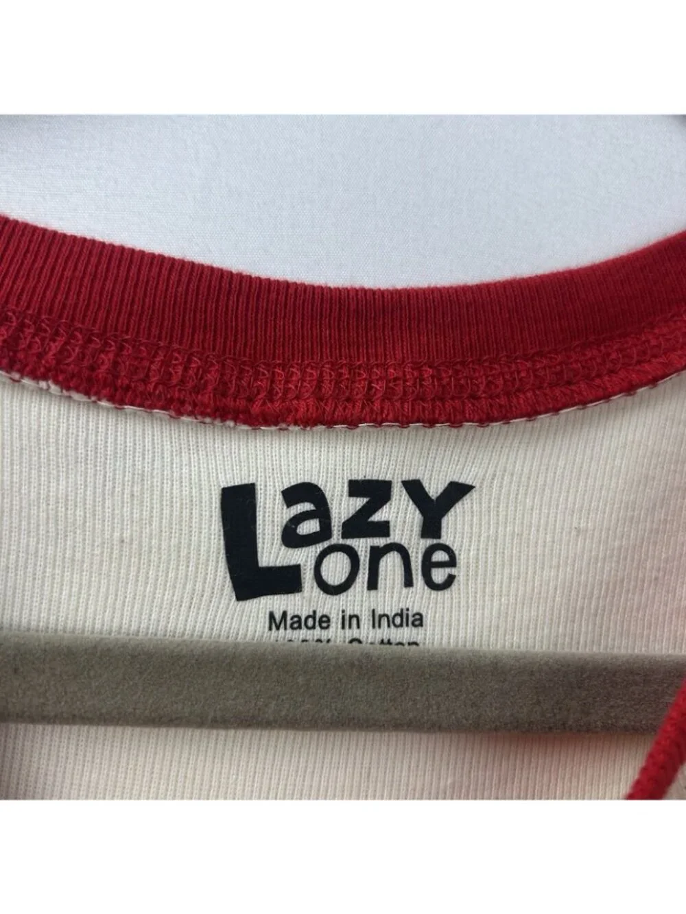 Lazy One Unisex Red White Trap Door Lobster Maine One Piece Pajamas Size Large - Picture 14 of 16